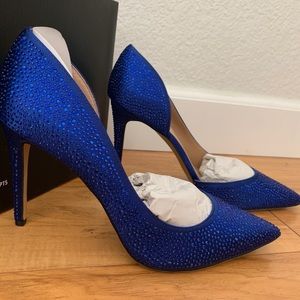 Cobalt Blue Rhinestone Heels